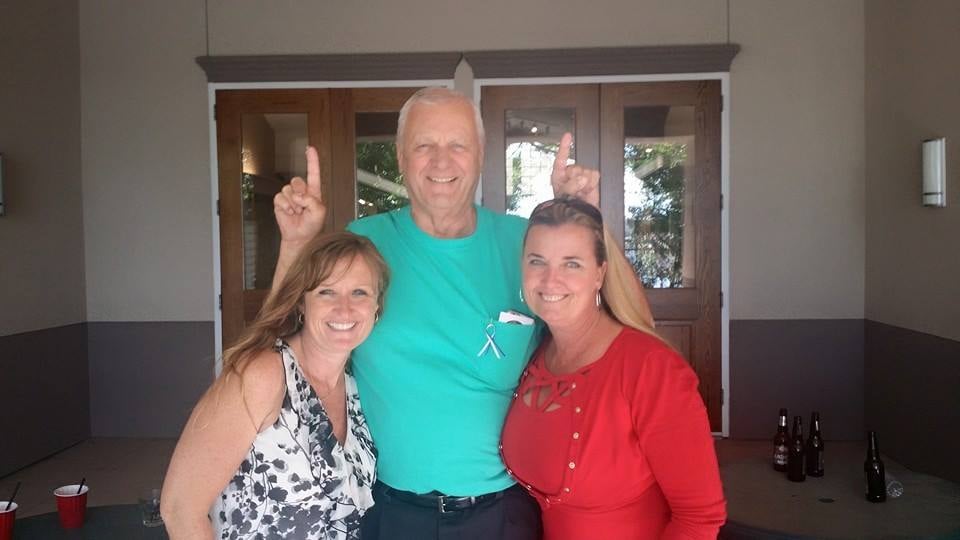 The team at a community event